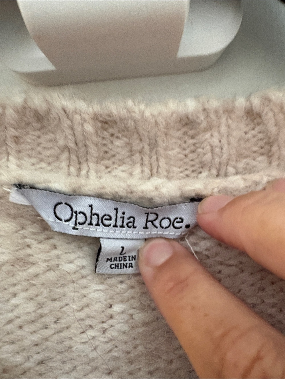 Jeweled Cream Crewneck Sweater - Women's - Picture 2 of 5